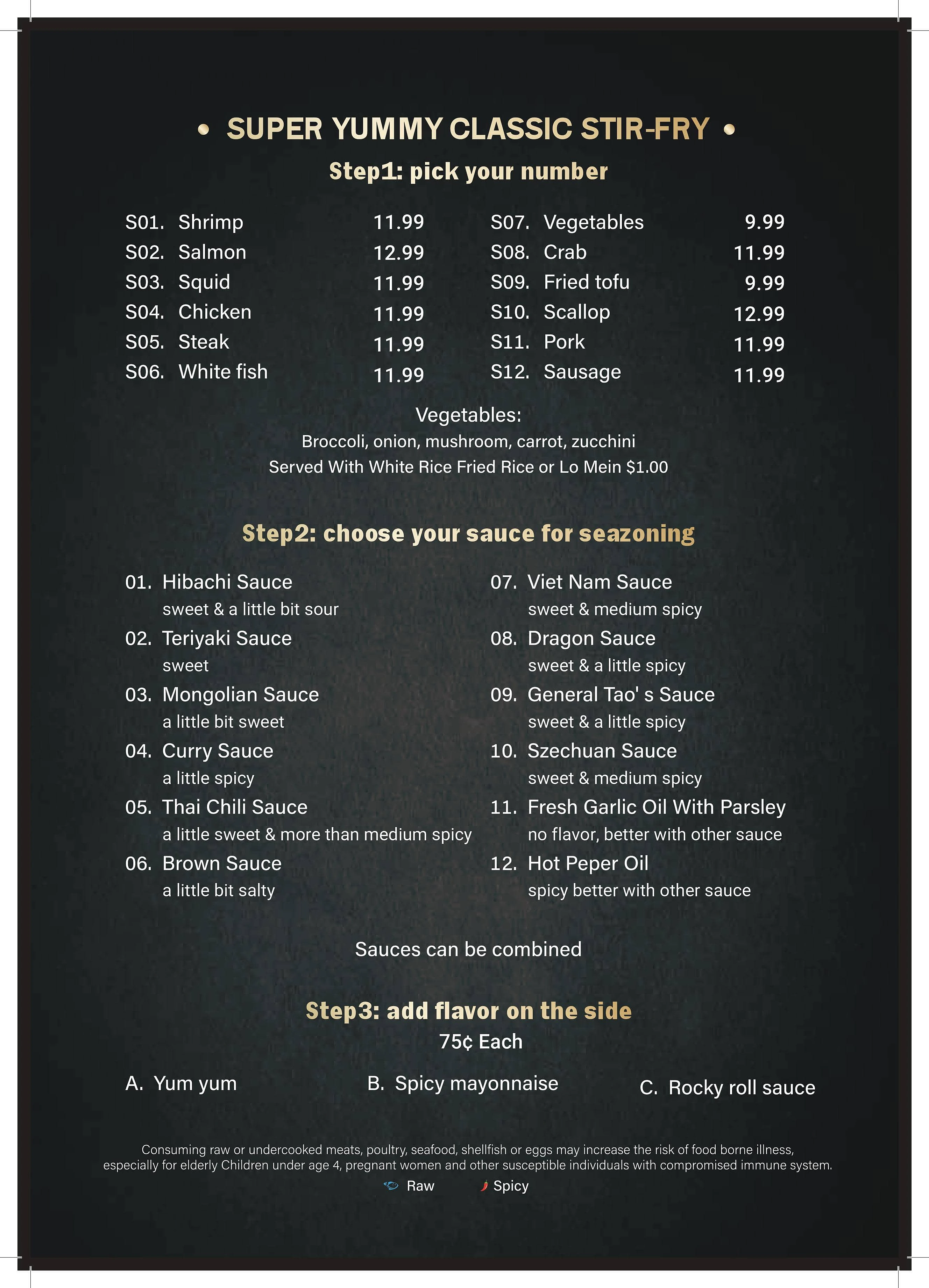 Yummy Bowl Dunmore menu page 2