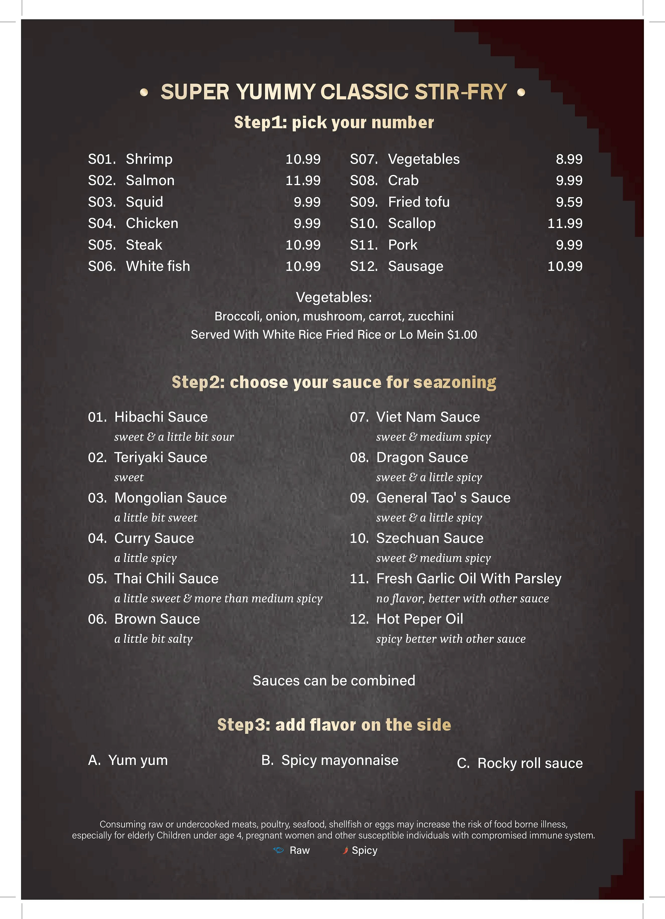 Yummy Bowl Whitehall menu page 7
